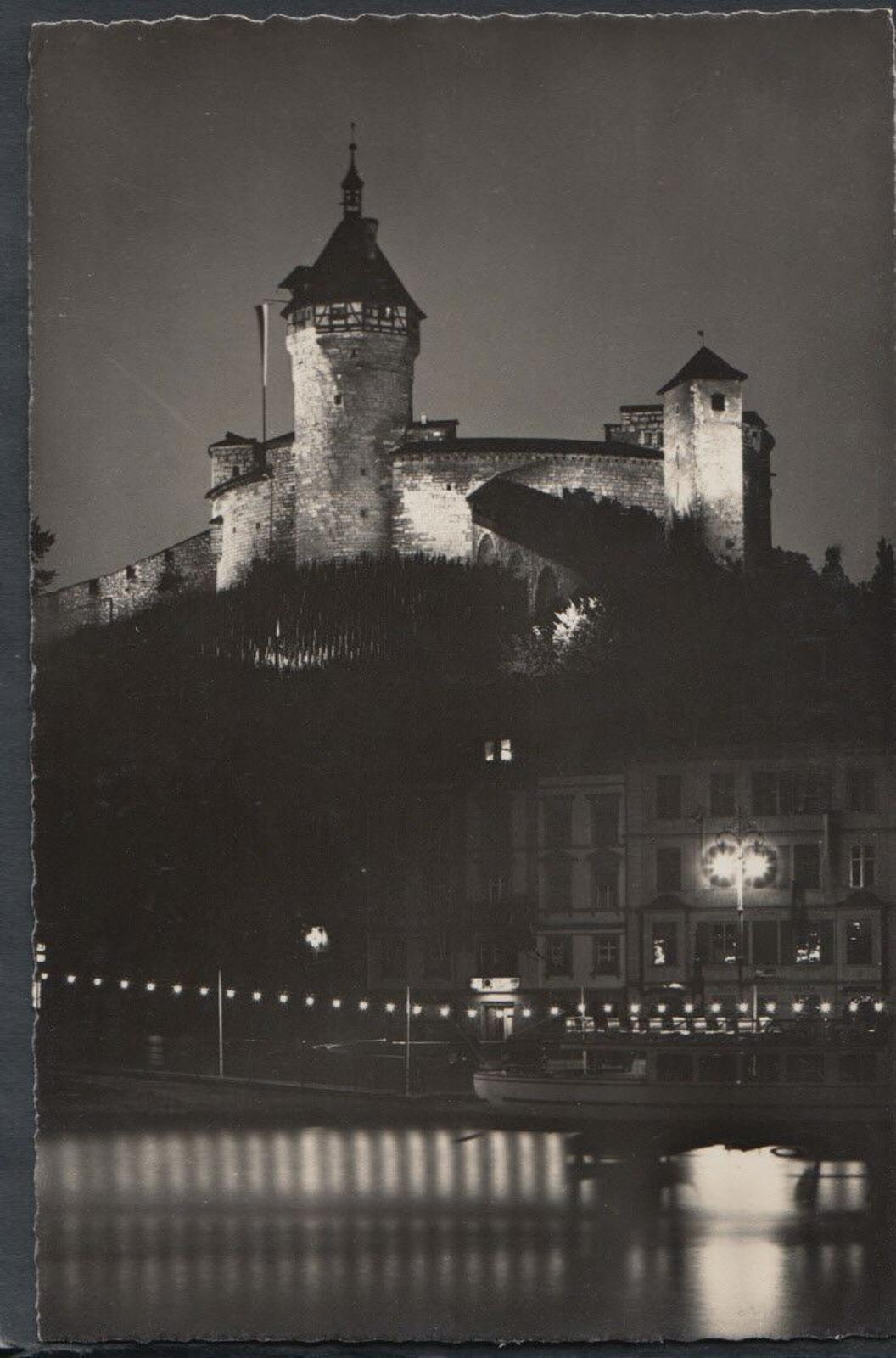 Switzerland Postcard - Schaffhausen; Der Munot (Nachtaufnahme)  RS12162
