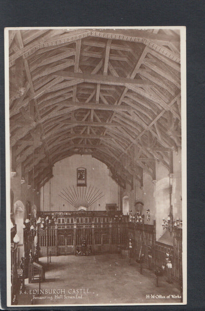 Scotland Postcard - Edinburgh Castle, Banqueting Hall Screen End   RS18582