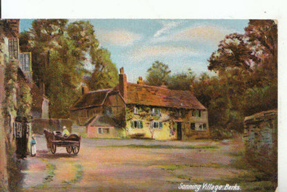 Berkshire Postcard: Sonning Village, Historic Half Timbered Cottages 1914  15821A
