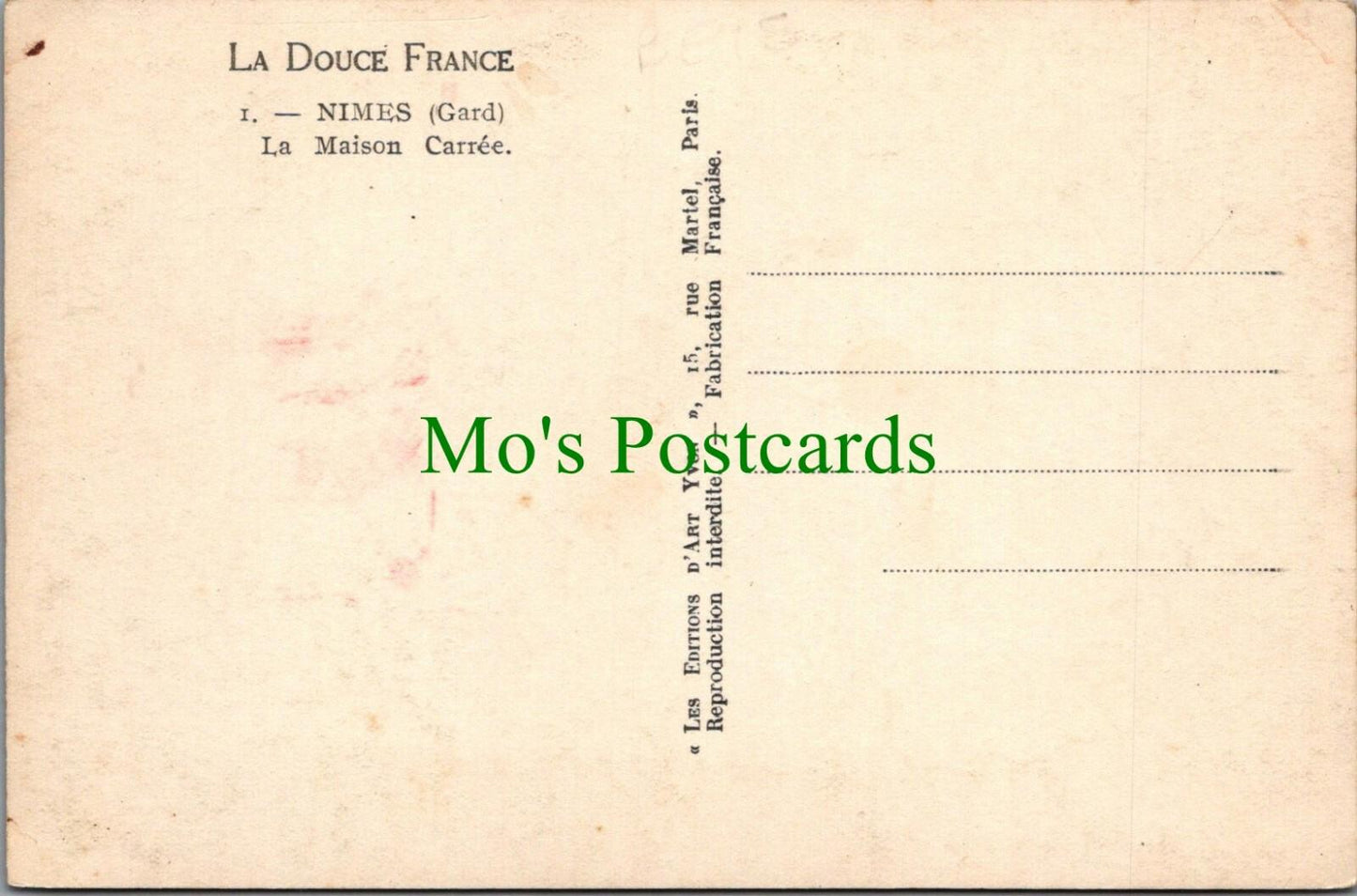 France Postcard - La Maison Carree, Nimes, Gard RS28192