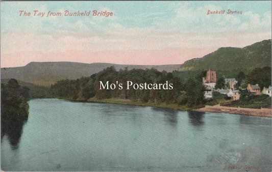Scotland Postcard - The Tay From Dunkeld Bridge RS40088