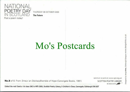 Advertising Postcard - National Poetry Day in Scotland, The Future RR11150