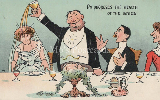 Comic Postcard - Wedding Humour, Bride and Groom, Wedding Reception XT120