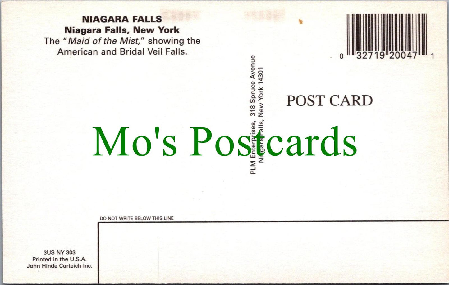 America Postcard - New York, Niagara Falls, The Maid of The Mist Ferry RS36040