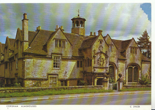 Wiltshire Postcard - Corsham Almshouses 9629A