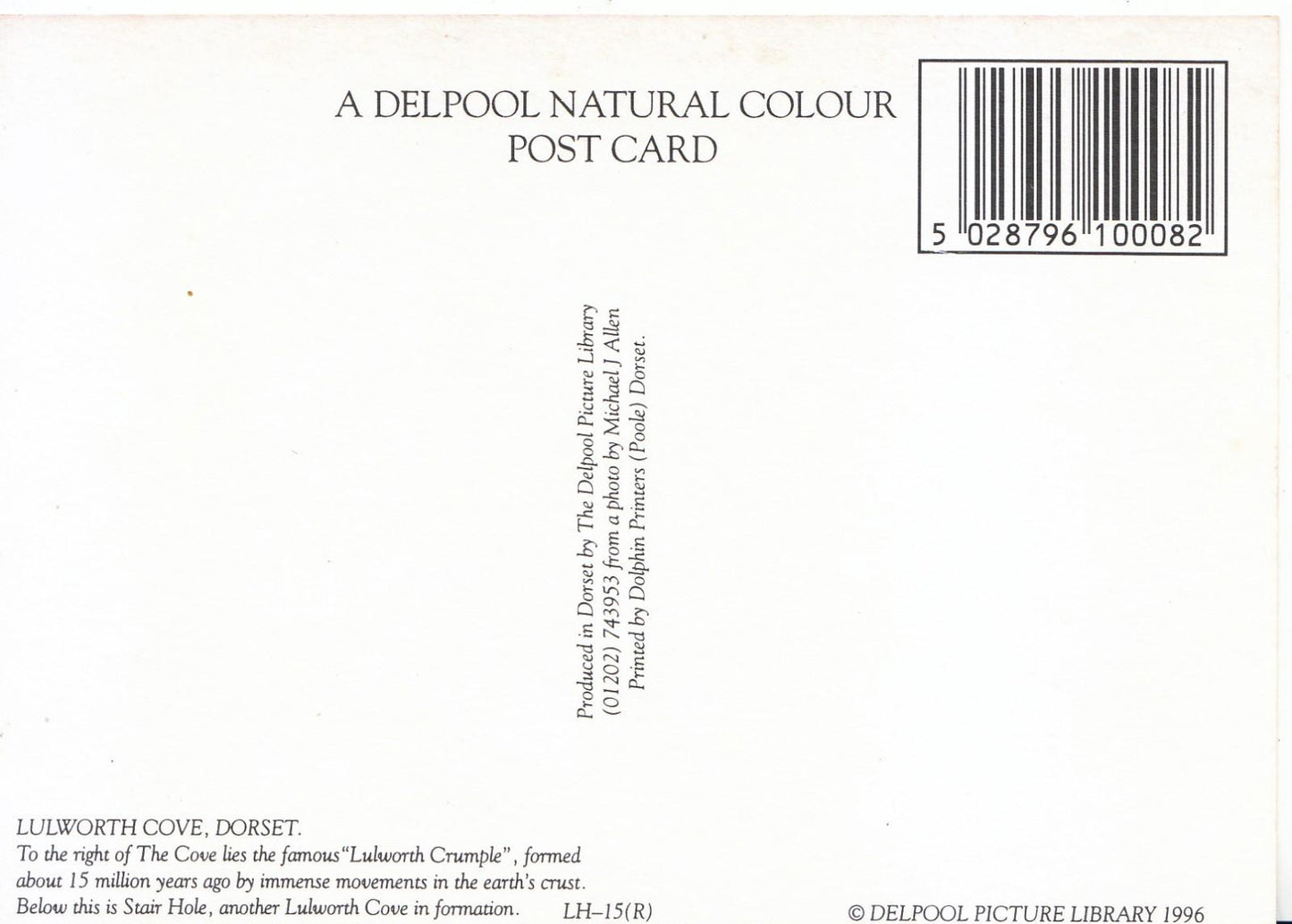 Dorset Postcard - Lulworth Cove    SM255
