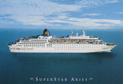Japan Postcard Star Cruises Superstar Aries Cruise Ship, Ocean Liner RR23196