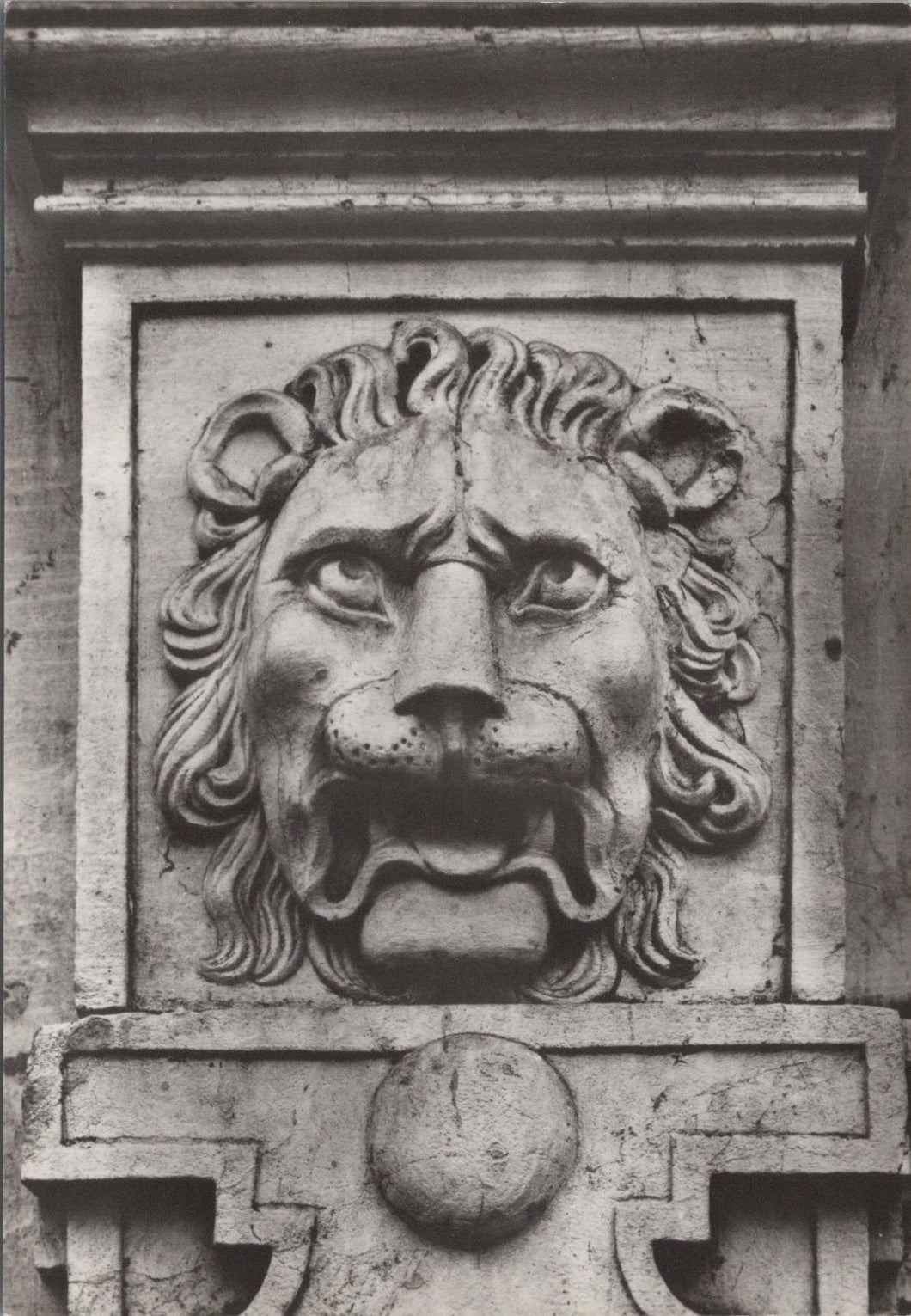 Yorkshire Postcard - University of York, Lion's Mask on Doorway RRR1366
