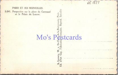 France Postcard - Paris Et Ses Merveilles, Palais Du Louvre DC1827