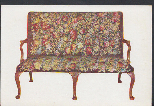 Museum Postcard - Settee in Carved Walnut, Glenham Hall, Suffolk RR2611