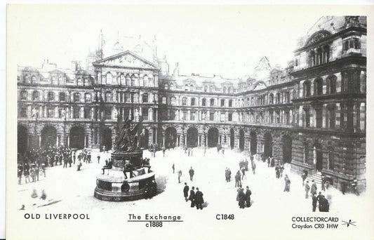 Lancashire Postcard: Old Liverpool, The Exchange c1888 Vintage View X887