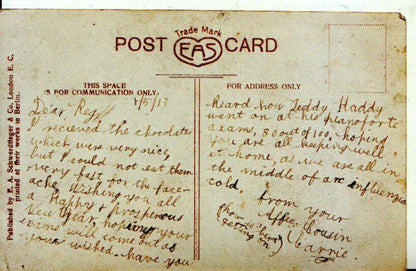 Birthday Postcard:May Your Birthday Be A Happy One, Four-Leaf Clover 1913 10536A