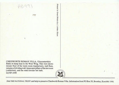 Gloucestershire Postcard - Chedworth Roman Villa   AB991