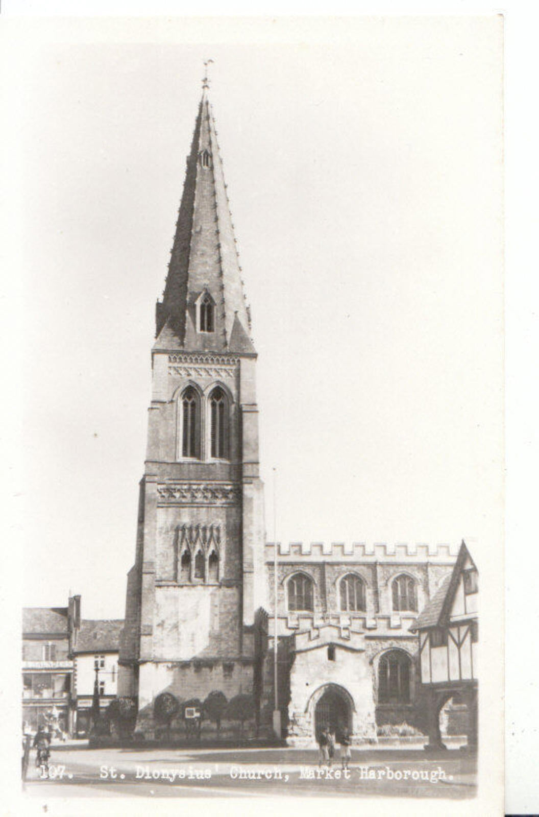 Leicestershire Postcard - St Dionysius Church - Market Harborough  4954A