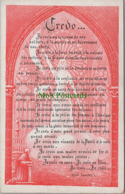 Literature Postcard - Novelist Henri Lavedan, Military, Credo Ref.RS30905