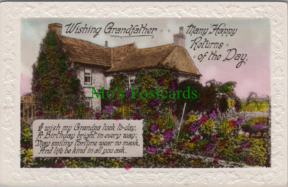 Greetings Postcard-Wishing Grandfather Many Happy Returns of The Day Ref.RS32144