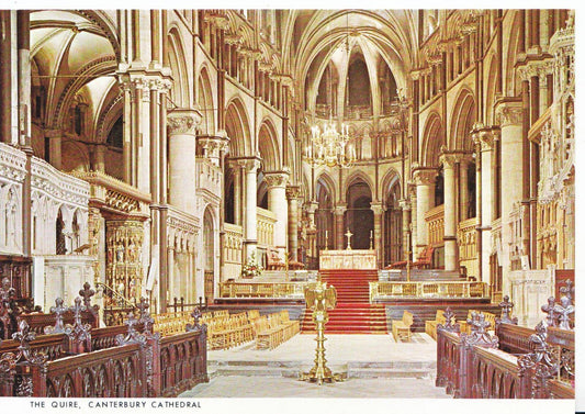Kent Postcard - The Quire, Canterbury Cathedral    SM333