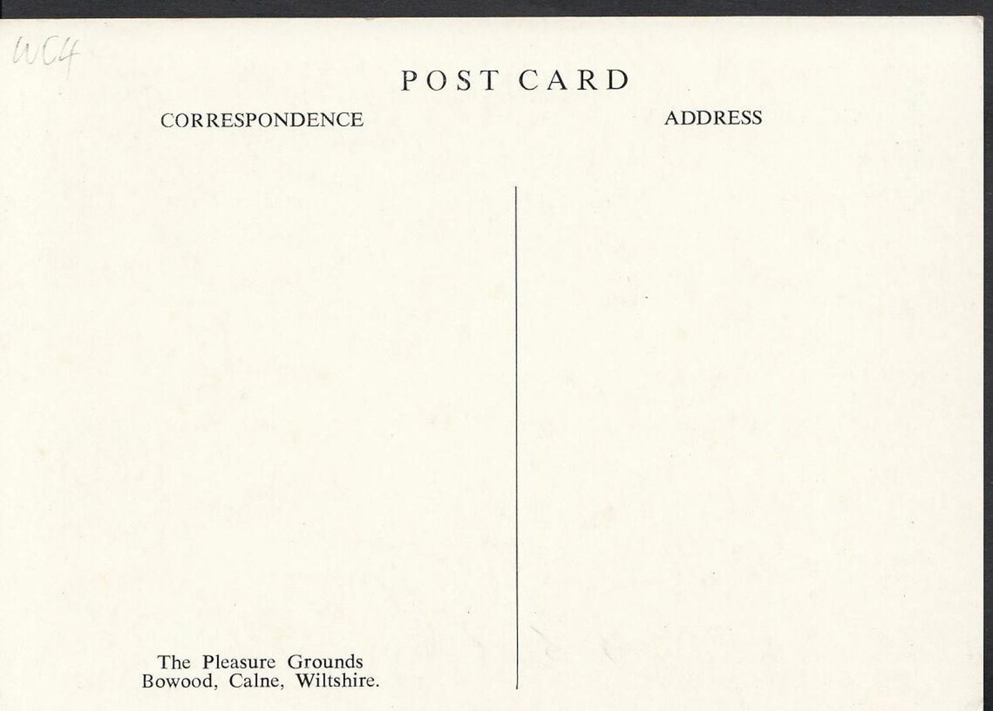 Wiltshire Postcard - The Pleasure Grounds, Bowood, Calne  WC4