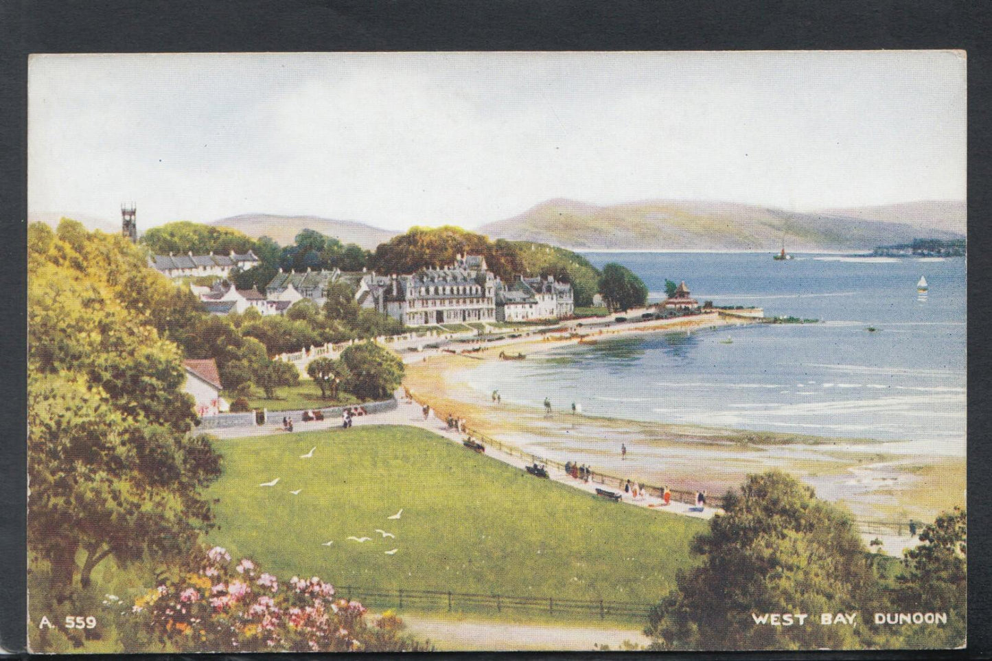 Scotland Postcard - West Bay, Dunoon - "Art Colour"  RS20448