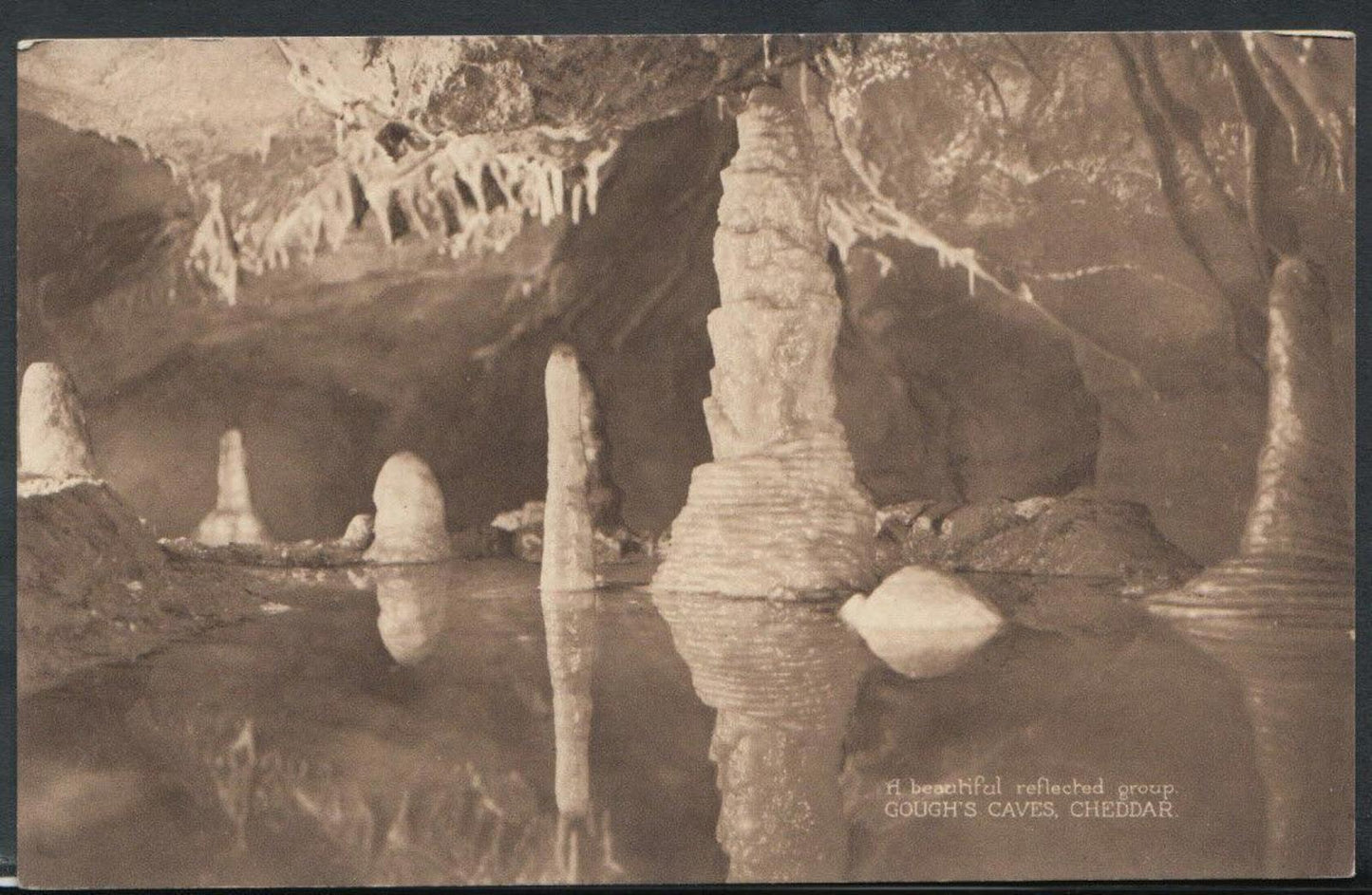 Somerset Postcard - Gough's Caves, Cheddar     RS9128