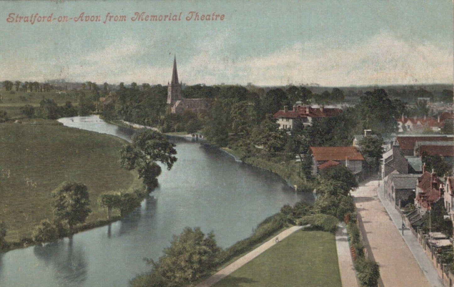 Warwickshire Postcard - Stratford-On-Avon From Memorial Theatre   RS21171