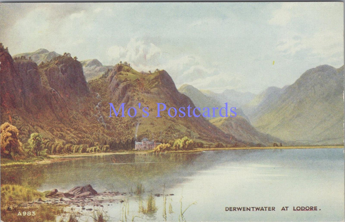 Cumbria Postcard - Derwentwater at Lodore, Artist E.H.Thompson DC2161