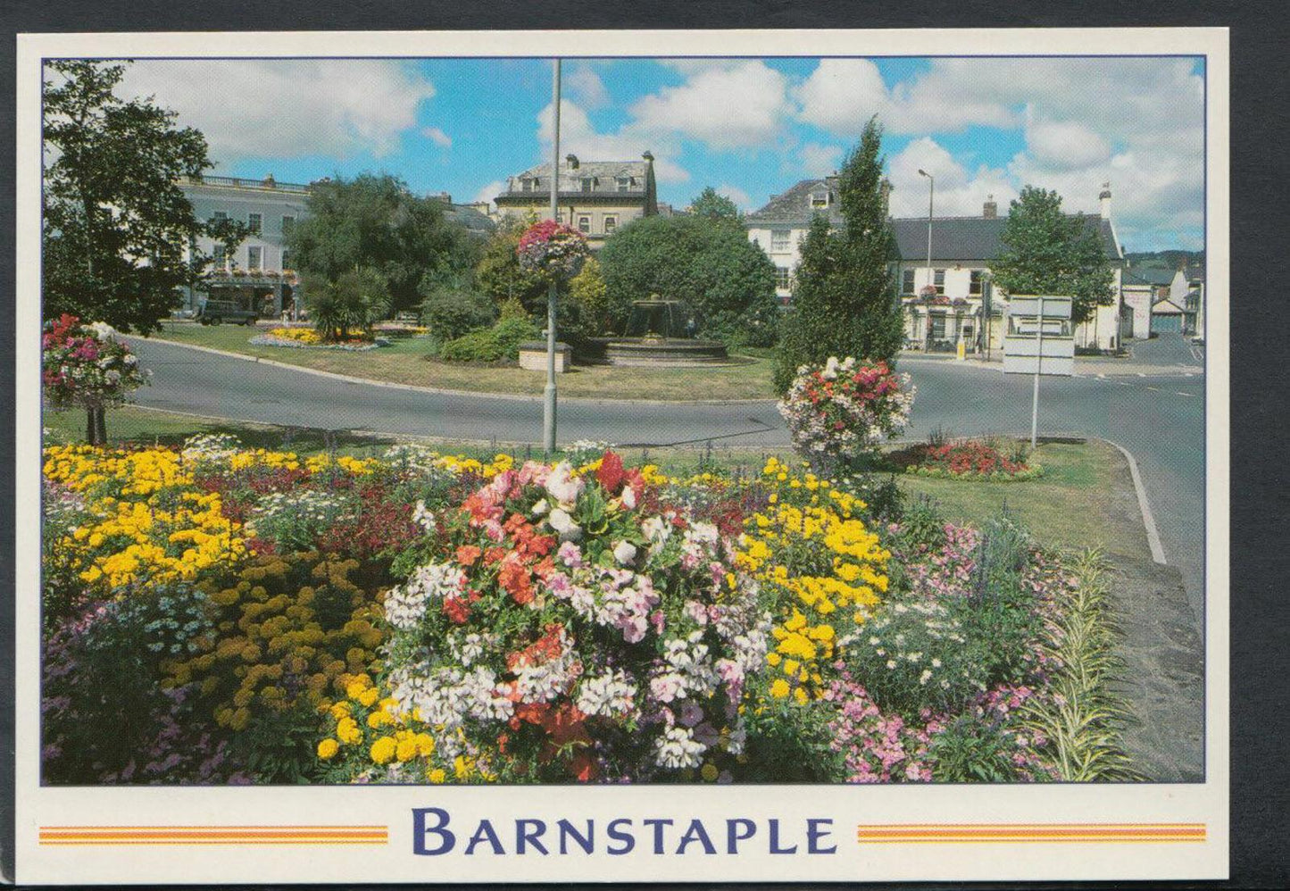 Devon Postcard - Floral Display, The Square, Barnstaple RR5173