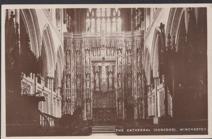 Hampshire Postcard: Winchester Cathedral, The Reredos RPPC  RS6649