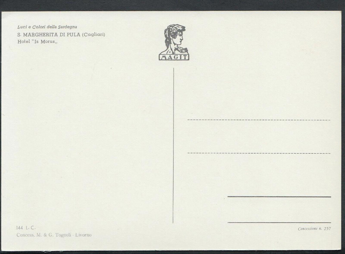 Italy Postcard - S.Margherita Di Pula (Cagliari) Hotel "Is Morus"  RR1945
