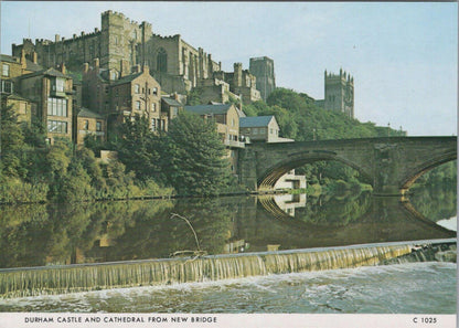 Co Durham Postcard: Durham Castle and Cathedral From New Bridge RR13636