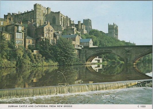 Co Durham Postcard: Durham Castle and Cathedral From New Bridge RR13636