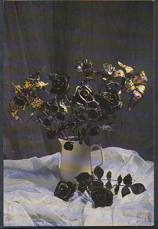 Artist Postcard - Sarah Reilly - Sculptor & Metal Artist - Flowers   RR2482