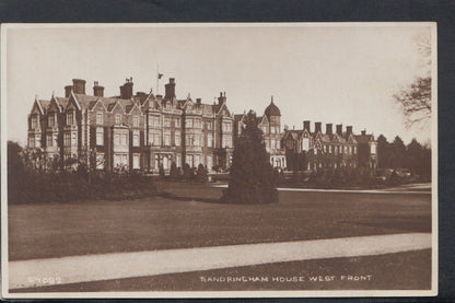 Norfolk Postcard - Sandringham House, West Front    RS12093
