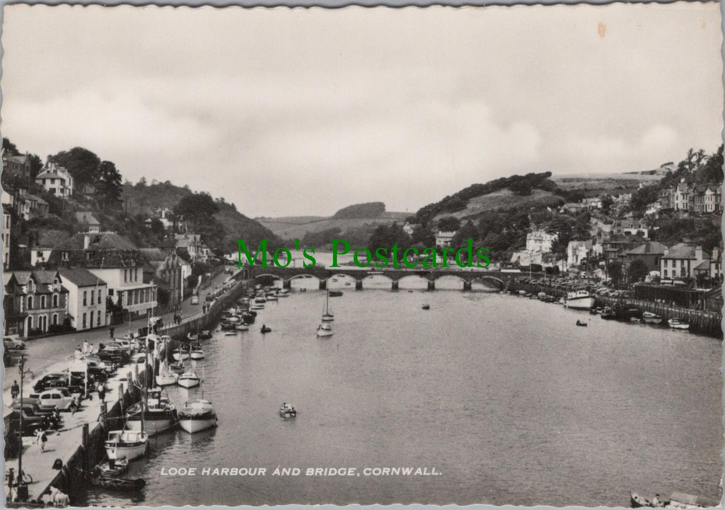 Cornwall Postcard - Looe Harbour and Bridge Ref.RR14439