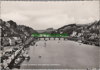 Cornwall Postcard - Looe Harbour and Bridge Ref.RR14439