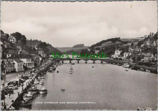 Cornwall Postcard - Looe Harbour and Bridge Ref.RR14439