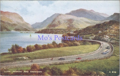 Wales Postcard - Llyn Padarn and Snowdon. Artist Brian Gerald  DC2284