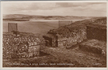 Northumberland Postcard - The Roman Wall, A Mile Castle, Nr Housesteads XT141