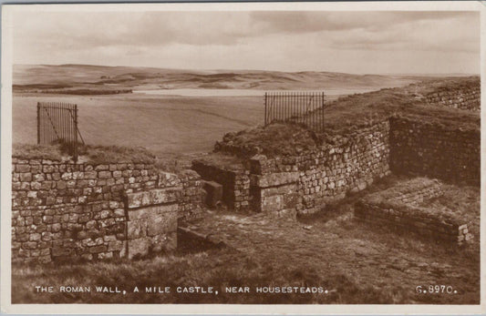Northumberland Postcard - The Roman Wall, A Mile Castle, Nr Housesteads XT141