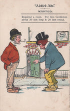 Load image into Gallery viewer, Comic Postcard - Addled Ads Wanted, Rental Property, Rooms To Let XT121
