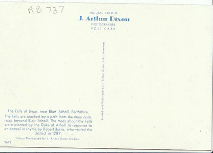 Scotland Postcard - The Falls of Bruar, Near Blair Atholl, Perthshire  AB737