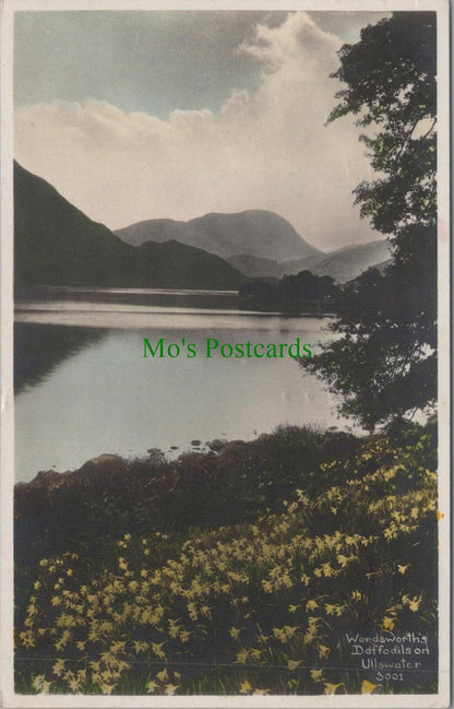 Cumbria Postcard - Wordsworth's Daffodils on Ullswater  RS32502