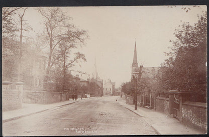 Yorkshire Postcard: Moorgate Rotherham Street Scene, Church Spire  DD273