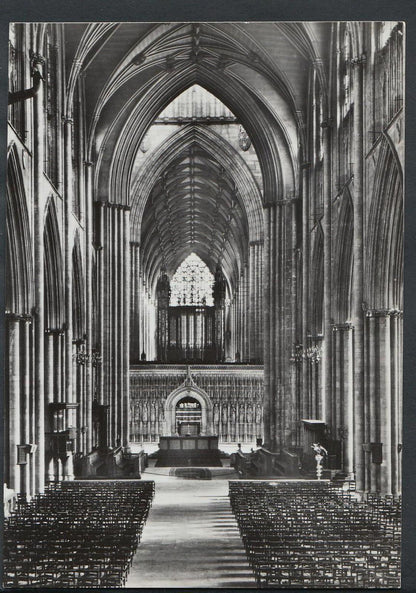 Yorkshire Postcard - York Minster - The Nave Looking East    RR2189