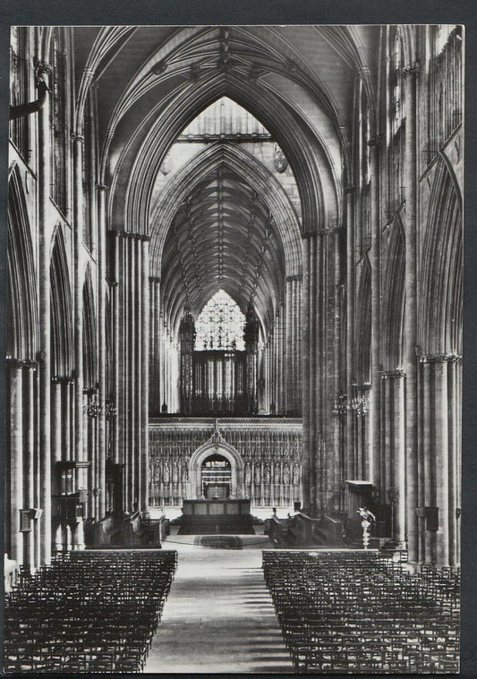 Yorkshire Postcard - York Minster - The Nave Looking East    RR2189