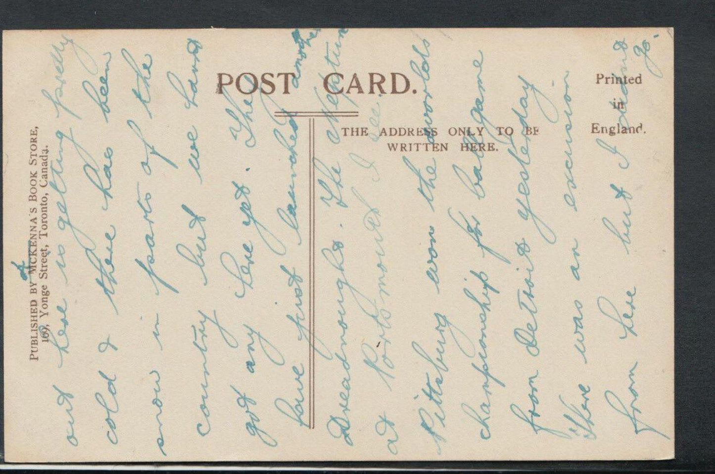Canada Postcard - Parliament Buildings, Toronto     RS10040