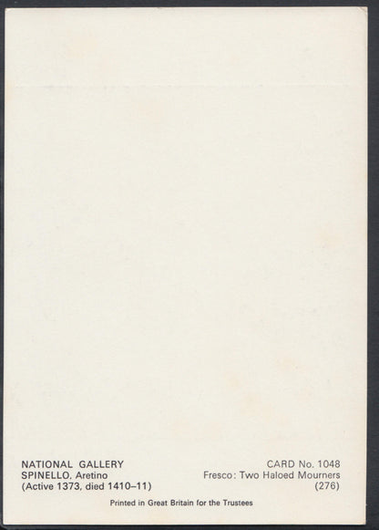 National Gallery Postcard- Aretino Spinello - Fresco: Two Haloed Mourners RR2732