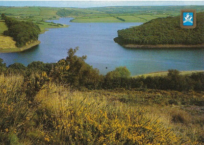 Devon Postcard - Wimbledball Lake from Haddon Hill, Exmoor   AB308