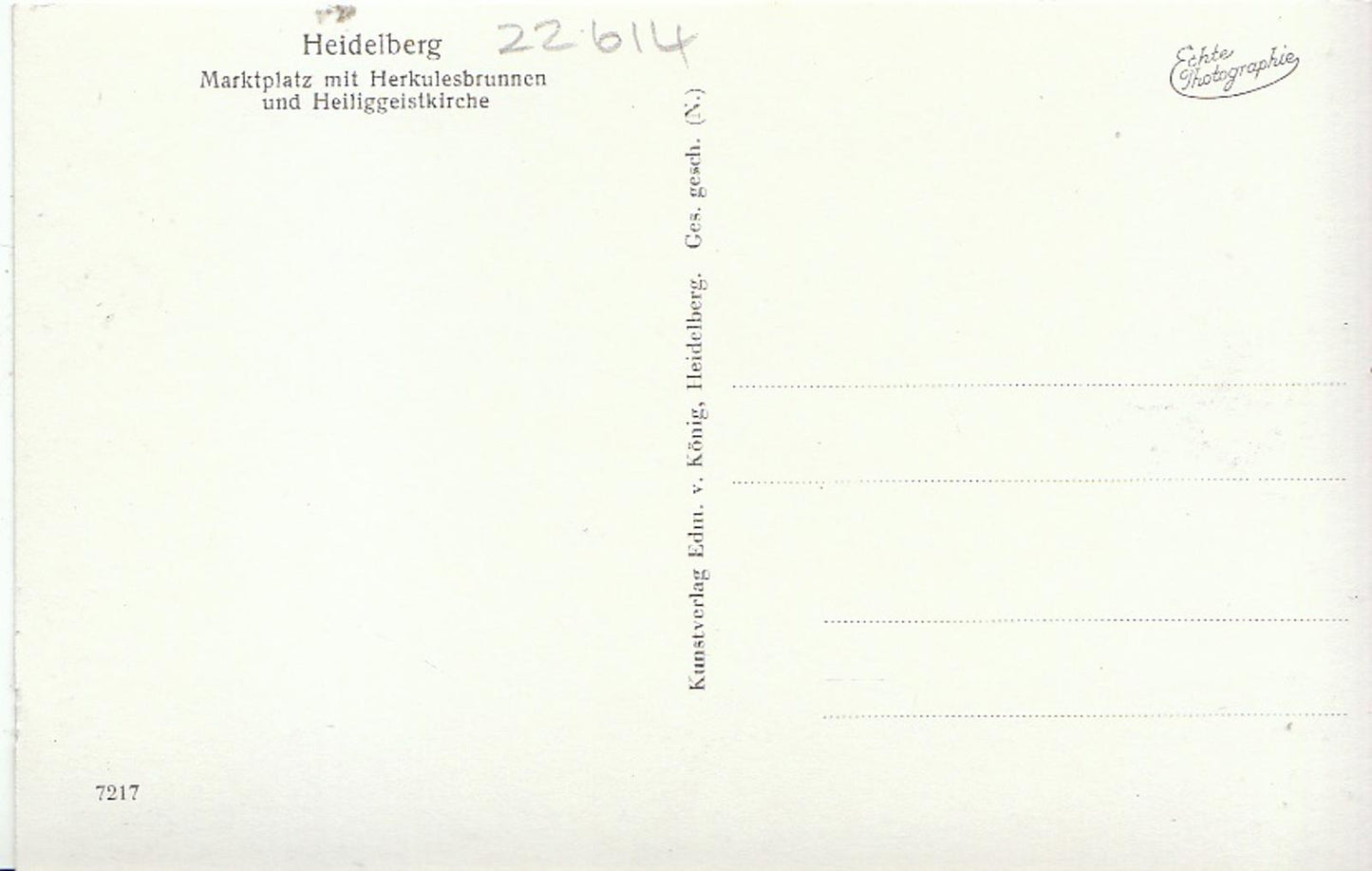 Germany Postcard - Heidelberg - Marktplatz mit Herkulesbrunnen   ZZ614