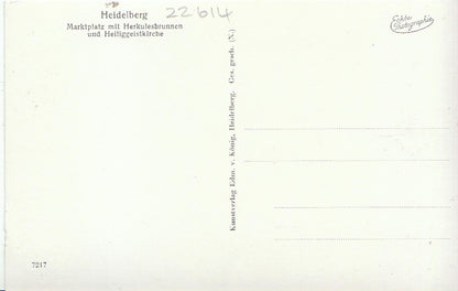 Germany Postcard - Heidelberg - Marktplatz mit Herkulesbrunnen   ZZ614